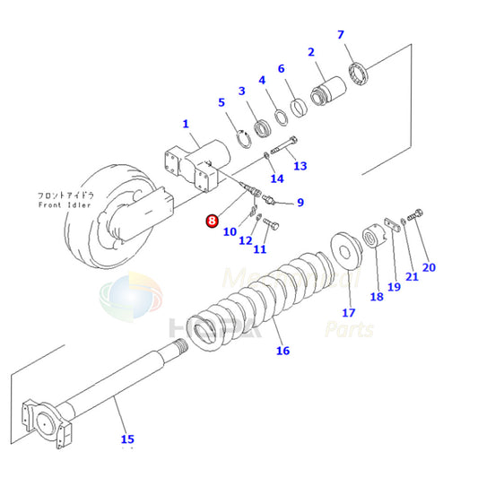 2pcs 07959-20001 Track Adjuster Grease Valve For Komatsu Excavator PC130 PC200