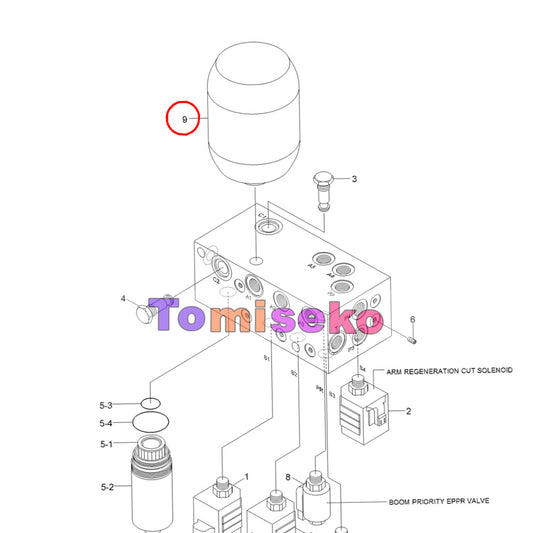 31Q6-20510 Hydraulic Accumulator For Hyundai Excavator