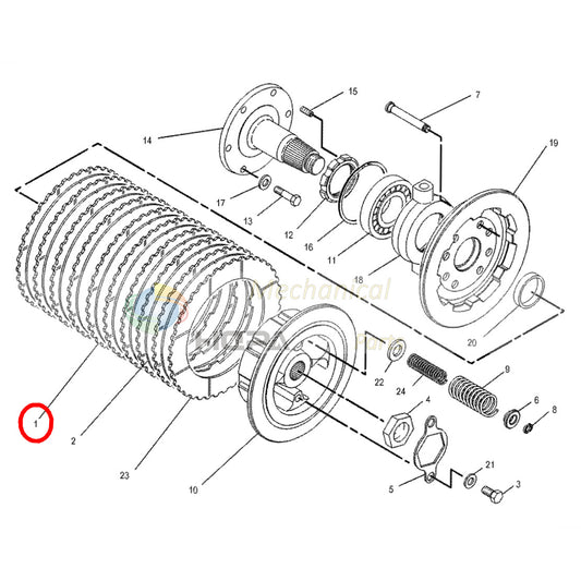 1PC 6Y7914 3905264 Disc Friction For Caterpillar D3C D4C D5C 933 939