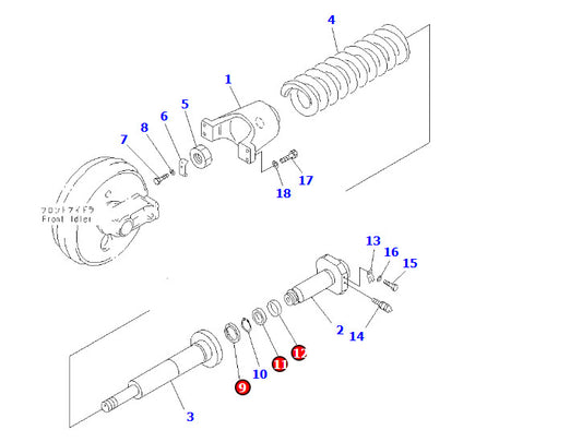 09370-00090 Track Adjuster Cyl Seal Kit For For Komatsu PC350-6 PC350-7 PC350-8