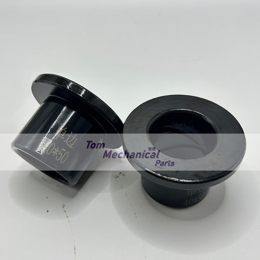 2pcs 40MM Bucket Bushing 40x50x50x75 (ID*OD*H*Flange) Bearing Steel With Flange