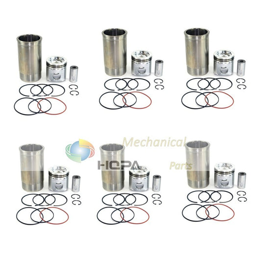 Fit For John Deere 6068HD Engine RE536083 RE527843 Piston Liner Kit