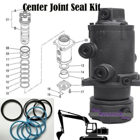 Center Swivel Joint Seal Kit For Caterpillar 307.5 308.5 308SR 309CR Mini Excava