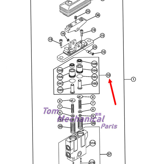Pusher Plug 9214706 Pilot Pedal Valve For Hitachi ZX70 ZX135 ZX240 470 Excavator