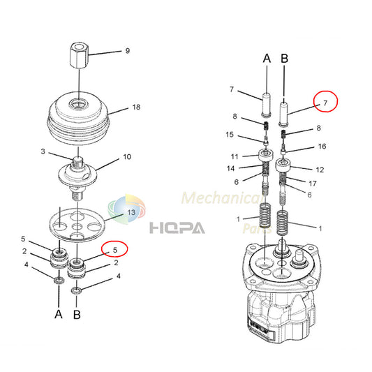 4PCS 096-4504 096-1628 Pilot Valve Pusher Plug For Caterpillar Excavator 10MM