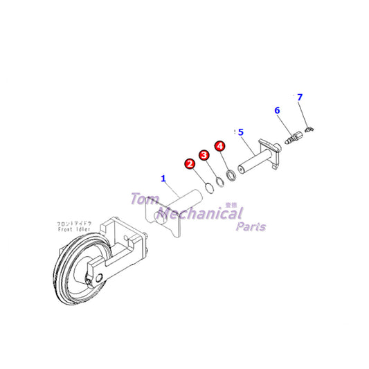 20T-30-41510 Track Adjuster Seal Kit For For Komatsu PC12UU-2 PC15-3 25-1 25R-1
