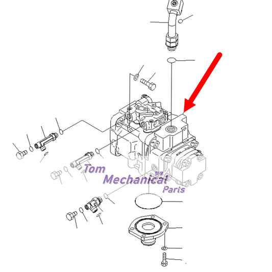 708-1S-00262 Hydraulic Pump Motor For Komatsu PC27MR-2 Mini Excavator