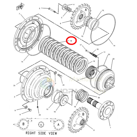 1PC 6Y7916 4287204 Disc Friction For Caterpillar 12H 12K 140H 160G Motor Grader