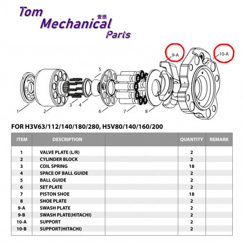 K3V63DT Swash Plate & Support For Kawasaki Hydraulic Pump Parts Excavator