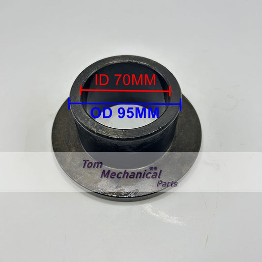 2pcs 70MM Bucket Bushing 70x95x57x138 (ID*OD*H*Flange) Bearing Steel With Flange