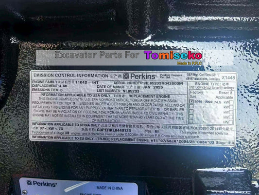 New Diesel Engine Ass'y For Perkins 1104D-44T 74.5kW 2200rpm