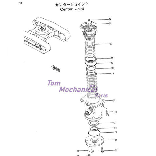 Center Joint Seal Kit For Hitachi EX200-2 EX200-3 EX200-5 EX225USR Excavator