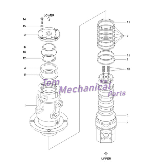 31N6-40951 Center Joint Seal Kit For Hyundai R180LC-9 R220LC-9 R330LC-9 R430LC-9